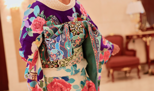 薔薇づくしの振袖完成♡中東オマーンをイメージしたイマジンの着物・帯